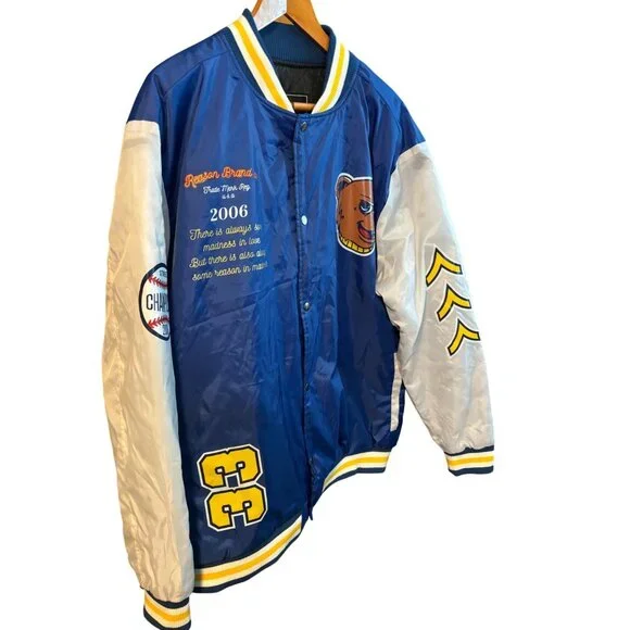 Retro Reason NWT Local Legends Varsity Jacket 2006 Blue White Quilted Design 2XL